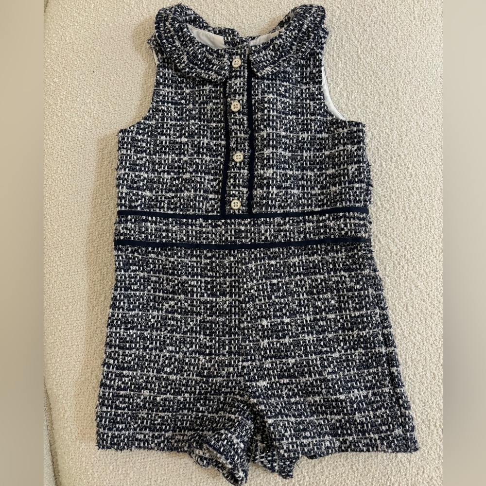 JANIE and JACK Girls 4 Yrs Lilac Love
Navy Metallic Bouclé Sleeveless